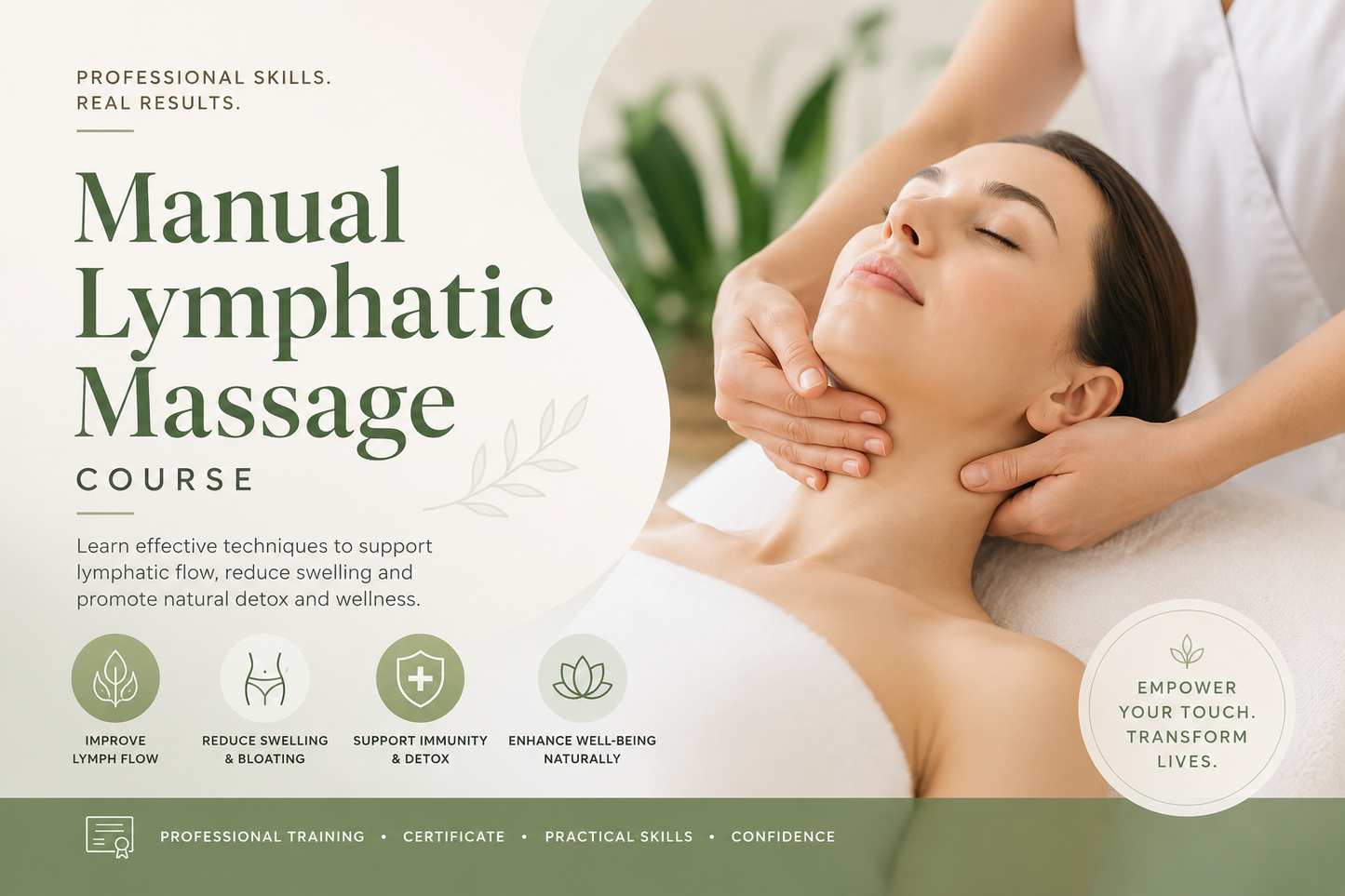 Manual lymphatic drainage massage